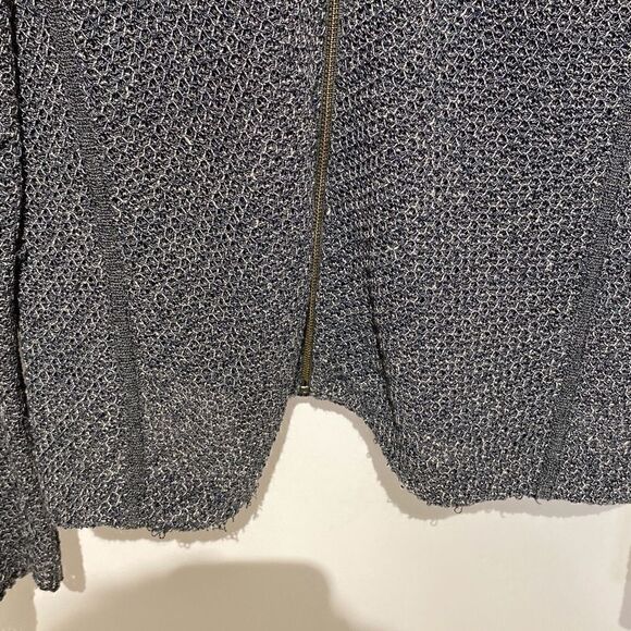 Eileen Fisher Women's Gray Long Sleeve Zip Cardigan Sweatshirt Size Large - Picture 5 of 10